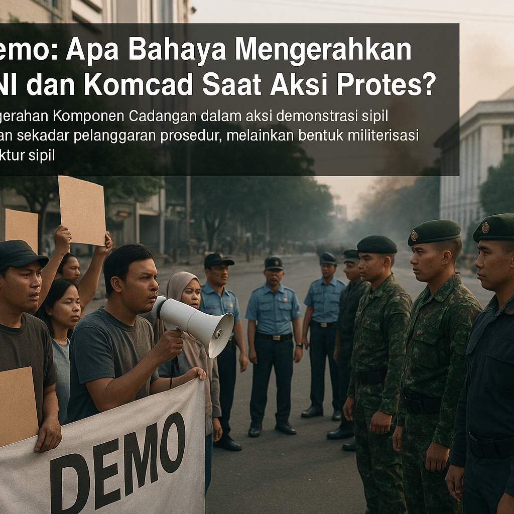 Demo: Apa Bahaya Mengerahkan TNI dan Komcad Saat Aksi Protes?