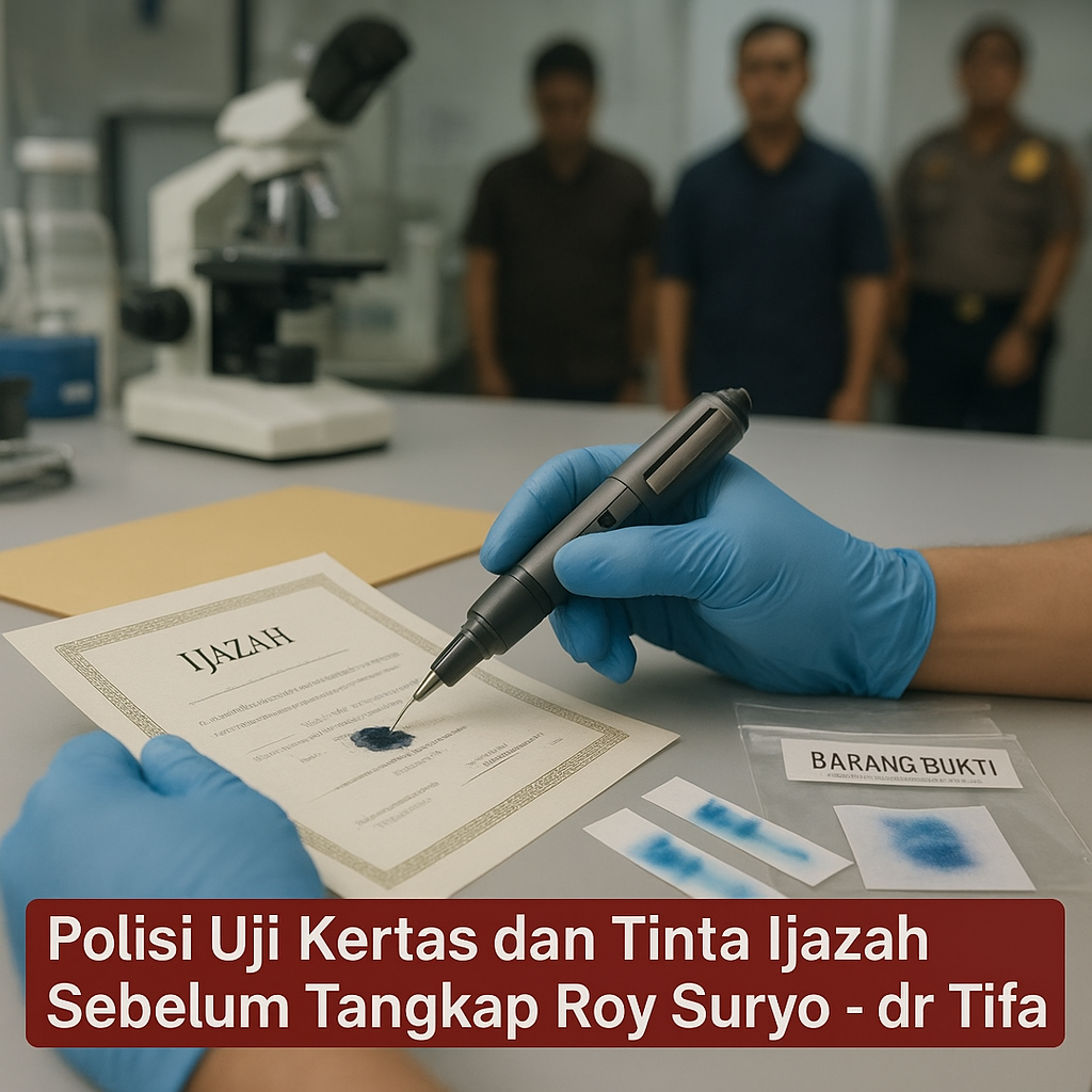 Polisi Uji Kertas dan Tinta Ijazah Sebelum Tangkap Roy Suryo-dr Tifa