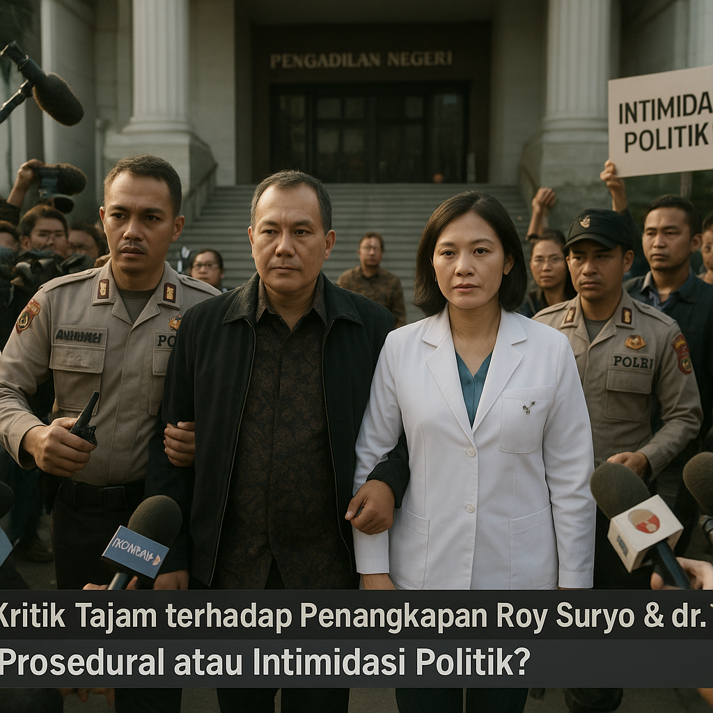 Kritik Tajam terhadap Penangkapan Roy Suryo & dr. Tifa: Prosedural atau Intimidasi Politik?