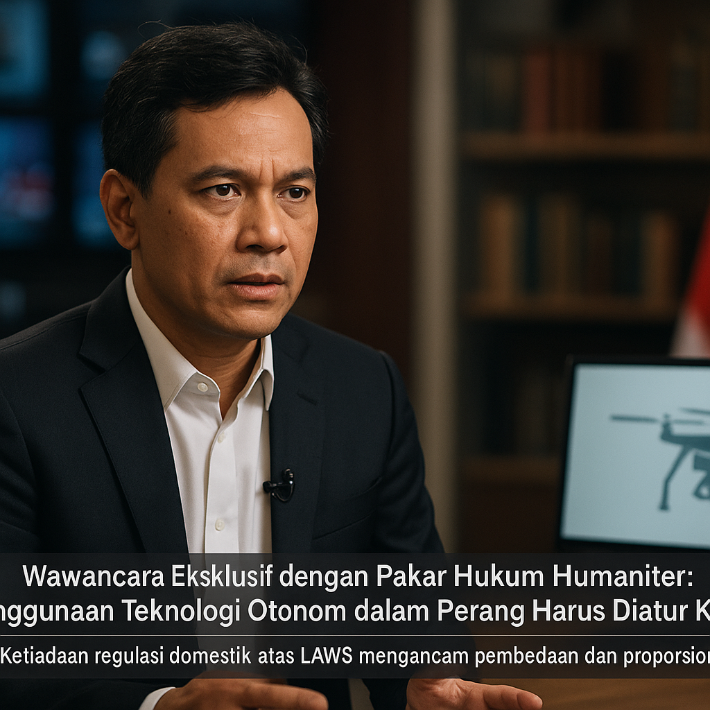Wawancara Eksklusif dengan Pakar Hukum Humaniter: 'Penggunaan Teknologi Otonom dalam Perang Harus Diatur Ketat'