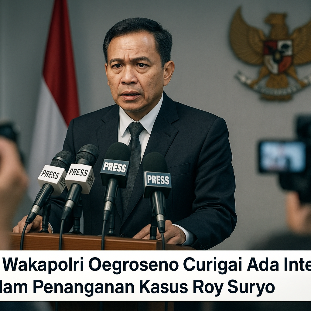 Eks Wakapolri Oegroseno Curigai Ada Intervensi dalam Penanganan Kasus Roy Suryo