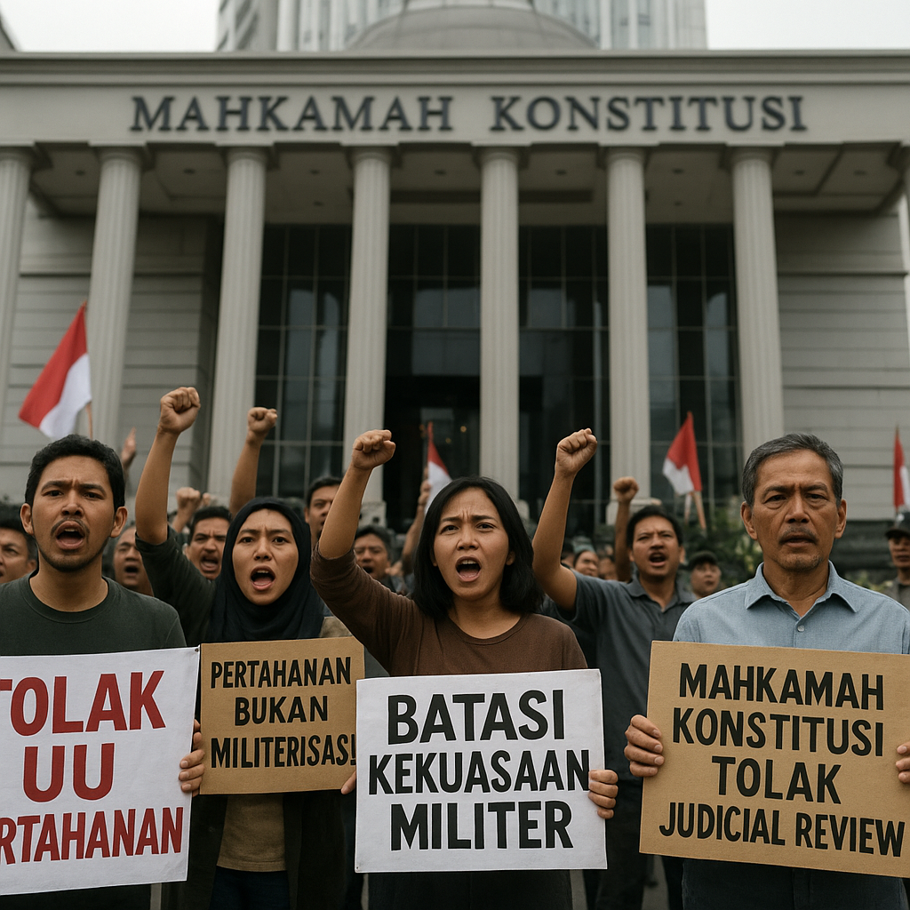 Mahkamah Konstitusi Tolak Judicial Review UU Pertahanan, Aktivis Protes