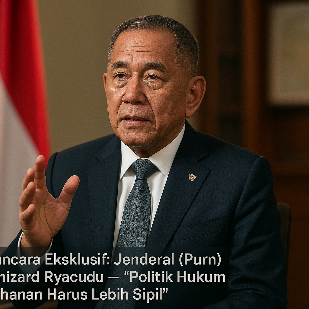 Wawancara Eksklusif dengan Jenderal (Purn) Ryamizard Ryacudu: 'Politik Hukum Pertahanan Harus Lebih Sipil'