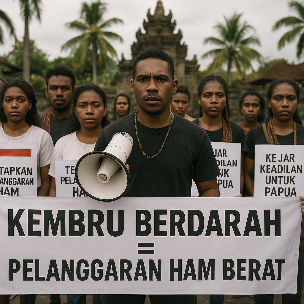 Mahasiswa Papua di Bali Desak Kasus Kembru Berdarah Jadi Pelanggaran HAM Berat