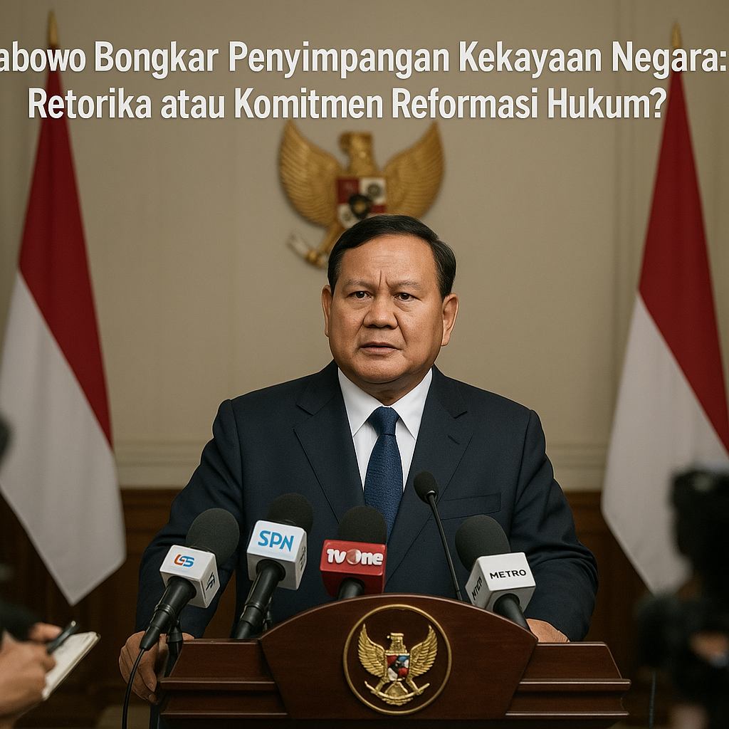 Prabowo Bongkar Penyimpangan Kekayaan Negara: Retorika atau Komitmen Reformasi Hukum?
