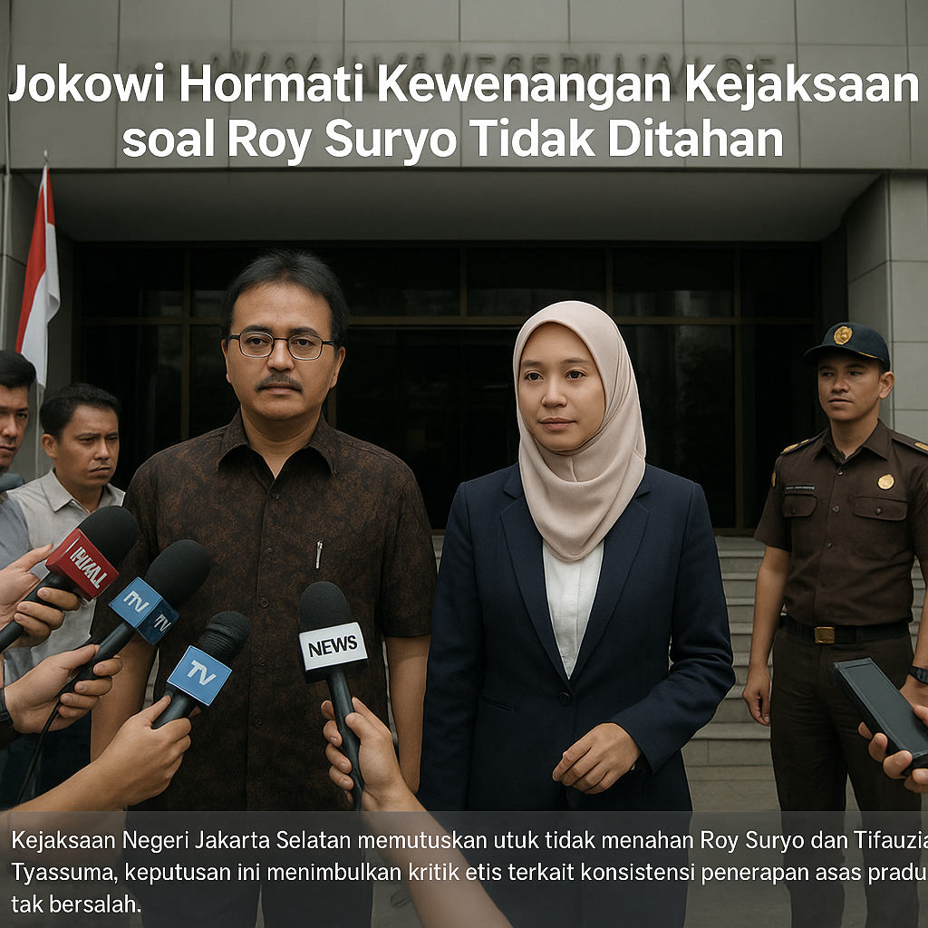Jokowi Hormati Kewenangan Kejaksaan soal Roy Suryo Tidak Ditahan