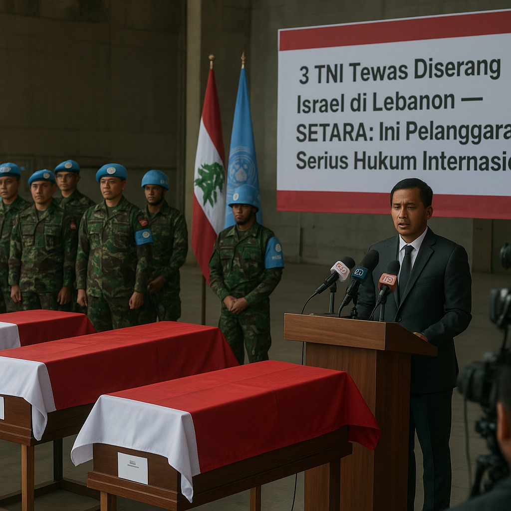 3 TNI Tewas Diserang Israel di Lebanon, SETARA: Ini Pelanggaran Serius Hukum Internasional