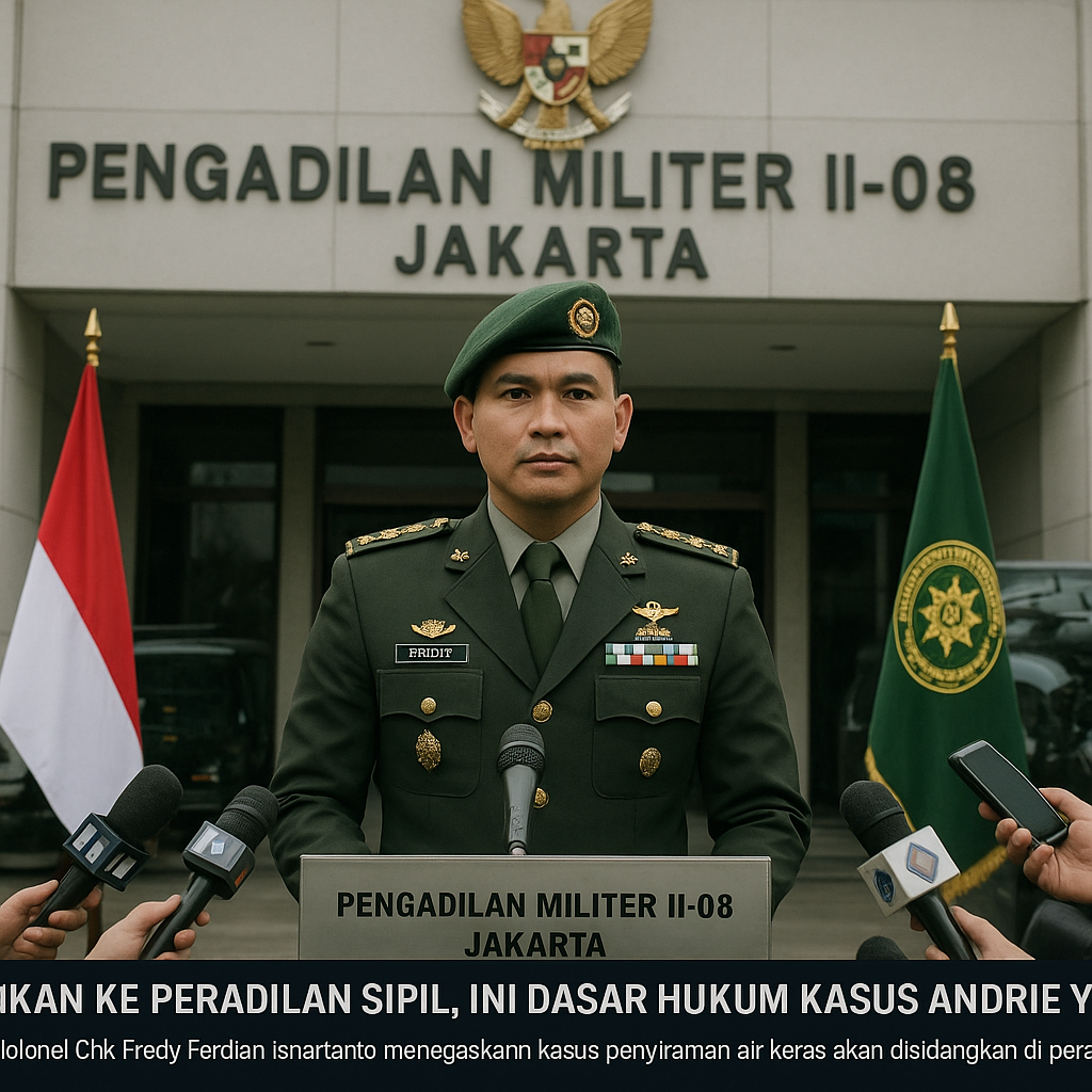 Bukan ke Peradilan Sipil, Ini Dasar Hukum Kasus Andrie Yunus Disidangkan di Militer