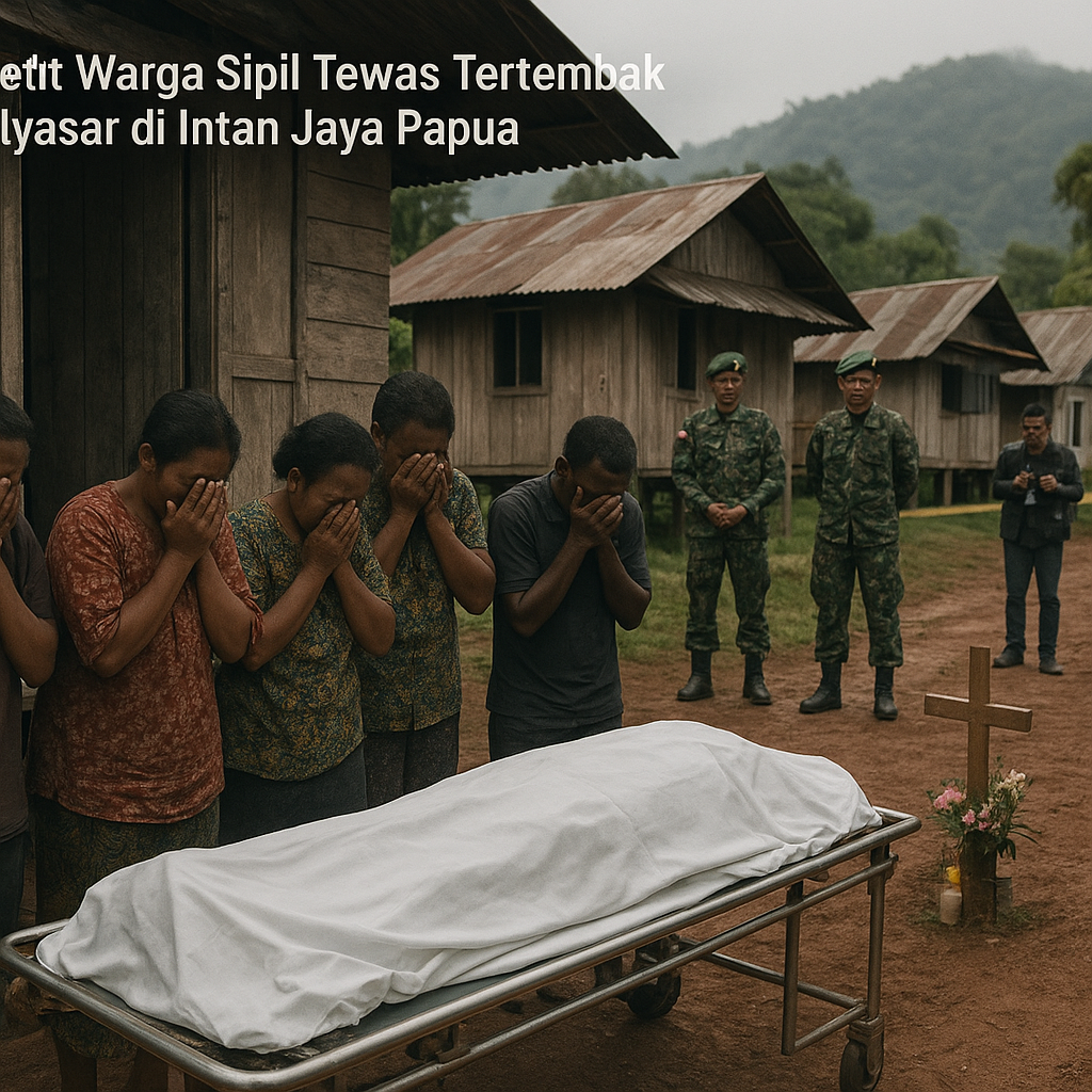 Detik-detik Warga Sipil Tewas Tertembak Peluru Nyasar di Intan Jaya Papua, TNI: Itu Ulah KKB