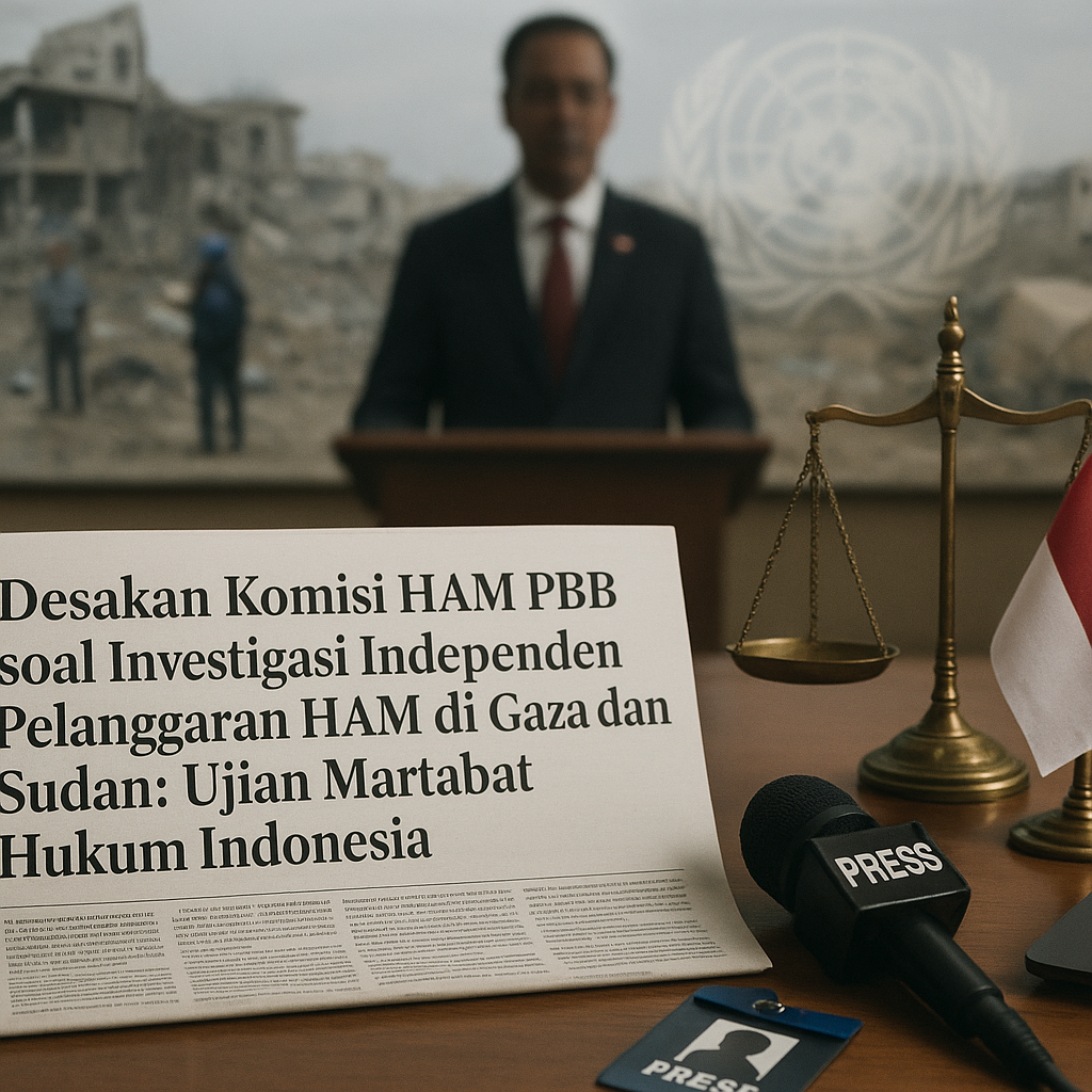 Desakan Komisi HAM PBB soal Investigasi Independen Pelanggaran HAM di Gaza dan Sudan: Ujian Martabat Hukum Indonesia
