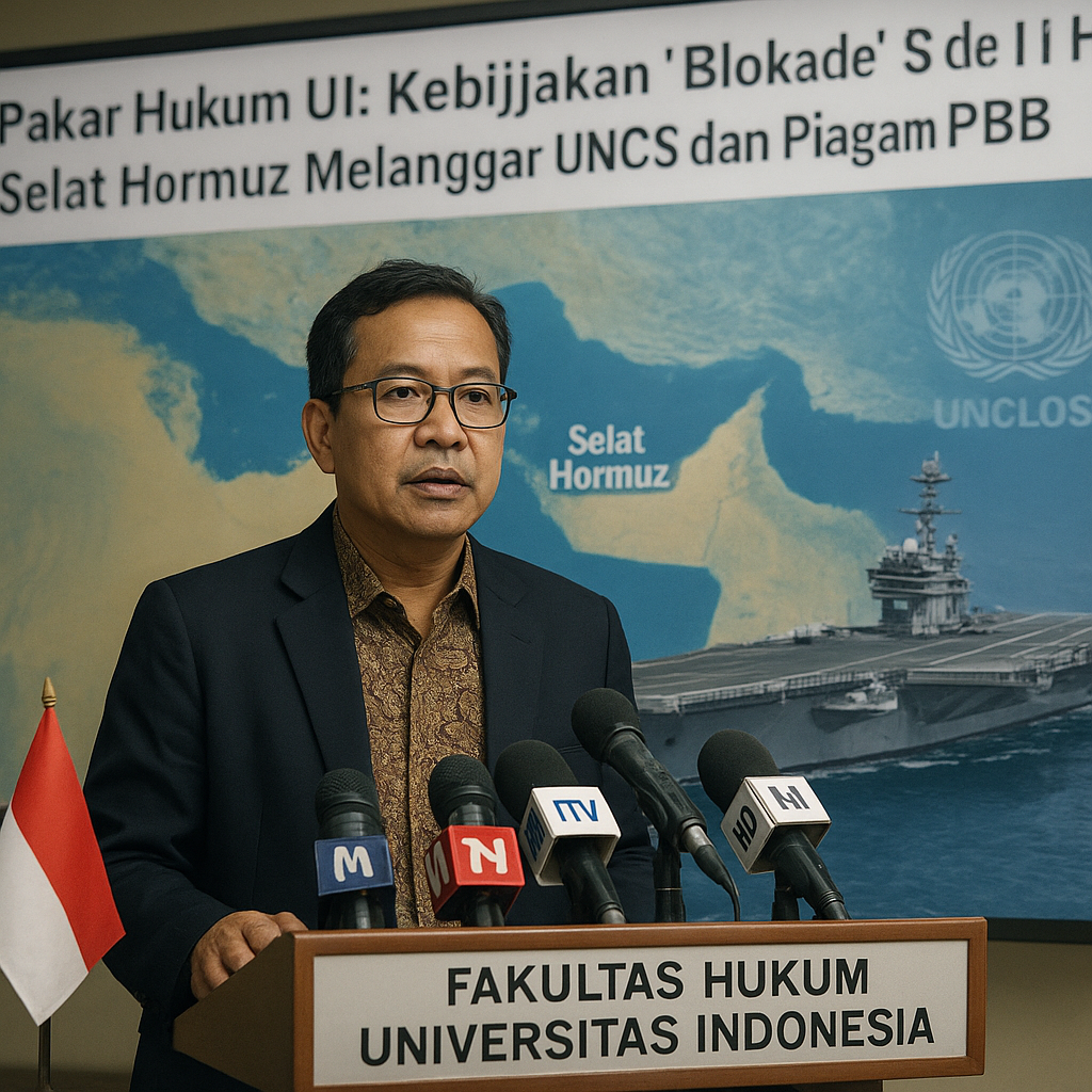Pakar Hukum UI: Kebijakan 'Blokade' AS di Selat Hormuz Melanggar UNCLOS dan Piagam PBB