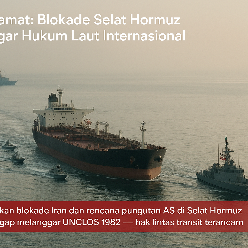 Pengamat: Blokade Selat Hormuz Langgar Hukum Laut Internasional