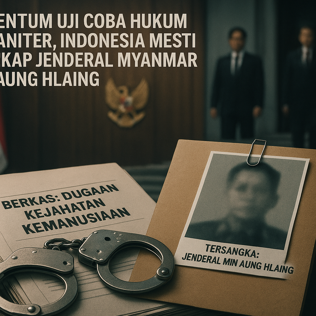 Momentum Uji Coba Hukum Humaniter, Indonesia Mesti Tangkap Jenderal Myanmar Min Aung Hlaing