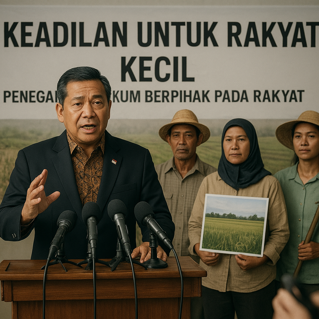 Mantan Jaksa Agung: Penegakan Hukum di Konflik Agraria Harus Berpihak pada Rakyat Kecil