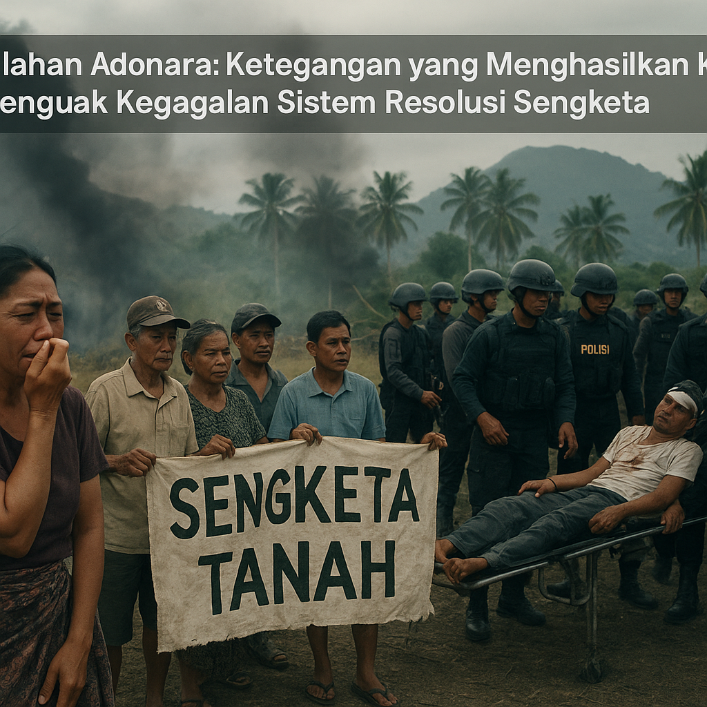 Konflik Lahan Adonara: Ketegangan yang Menghasilkan Korban Jiwa Menguak Kegagalan Sistem Resolusi Sengketa