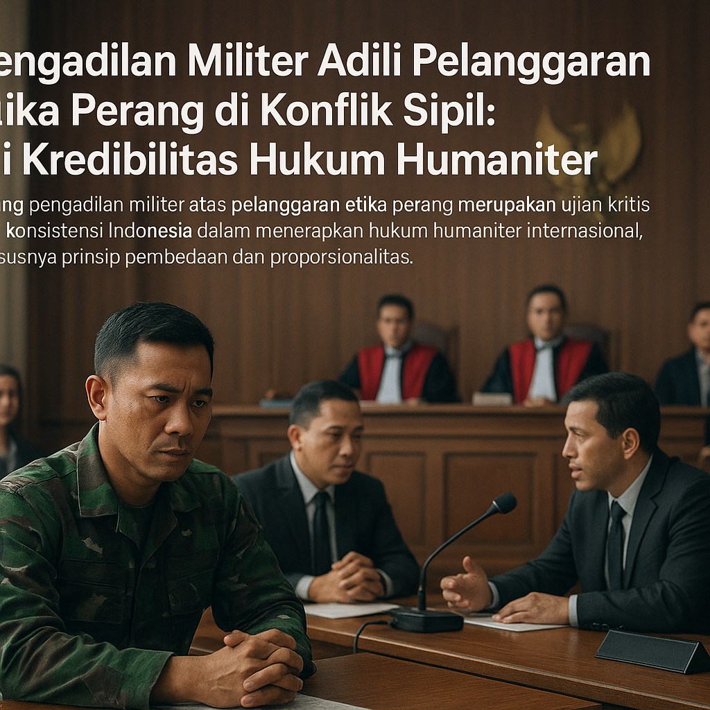 Pengadilan Militer Adili Pelanggaran Etika Perang di Konflik Sipil: Uji Kredibilitas Hukum Humaniter