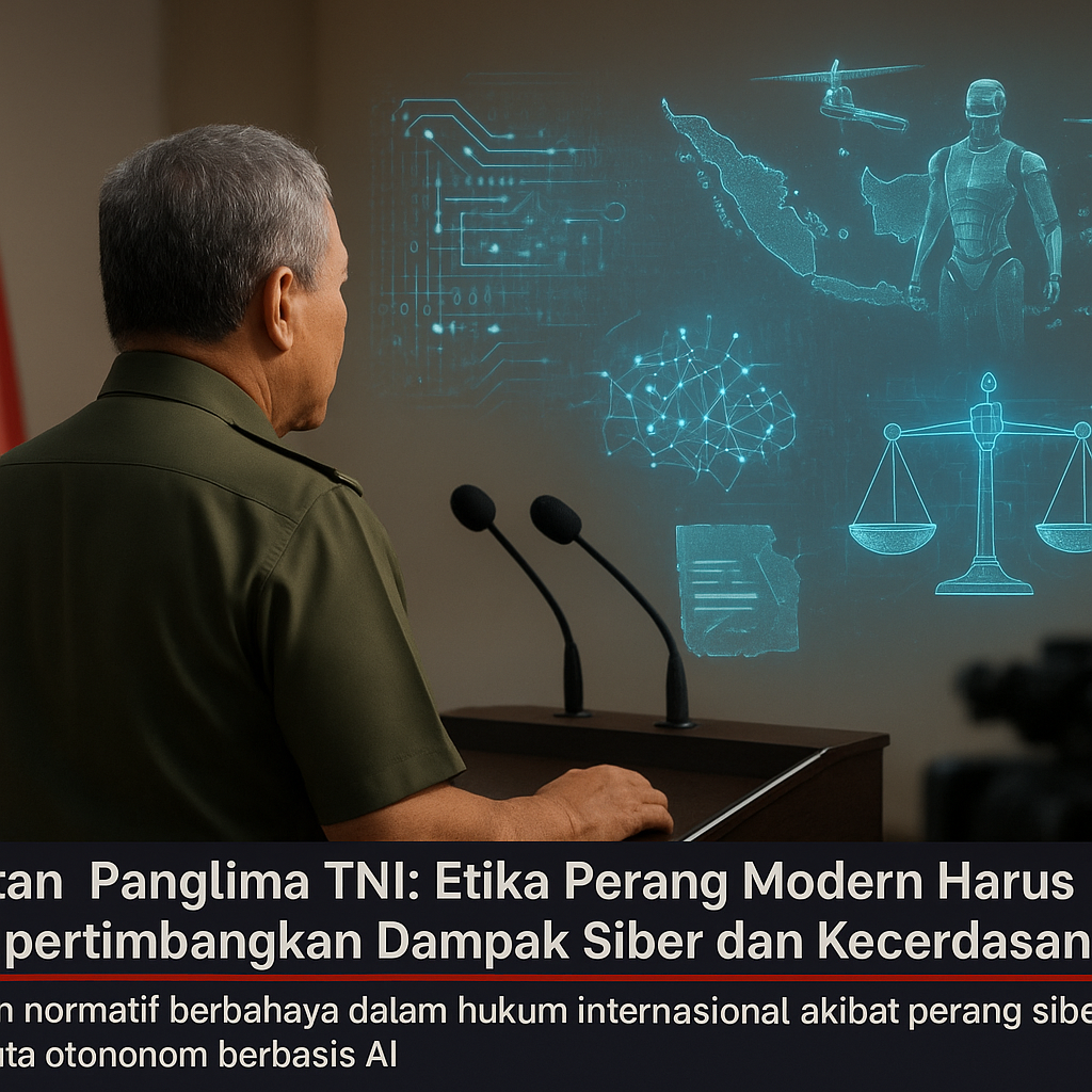 Mantan Panglima TNI: Etika Perang Modern Harus Mempertimbangkan Dampak Siber dan Kecerdasan Buatan