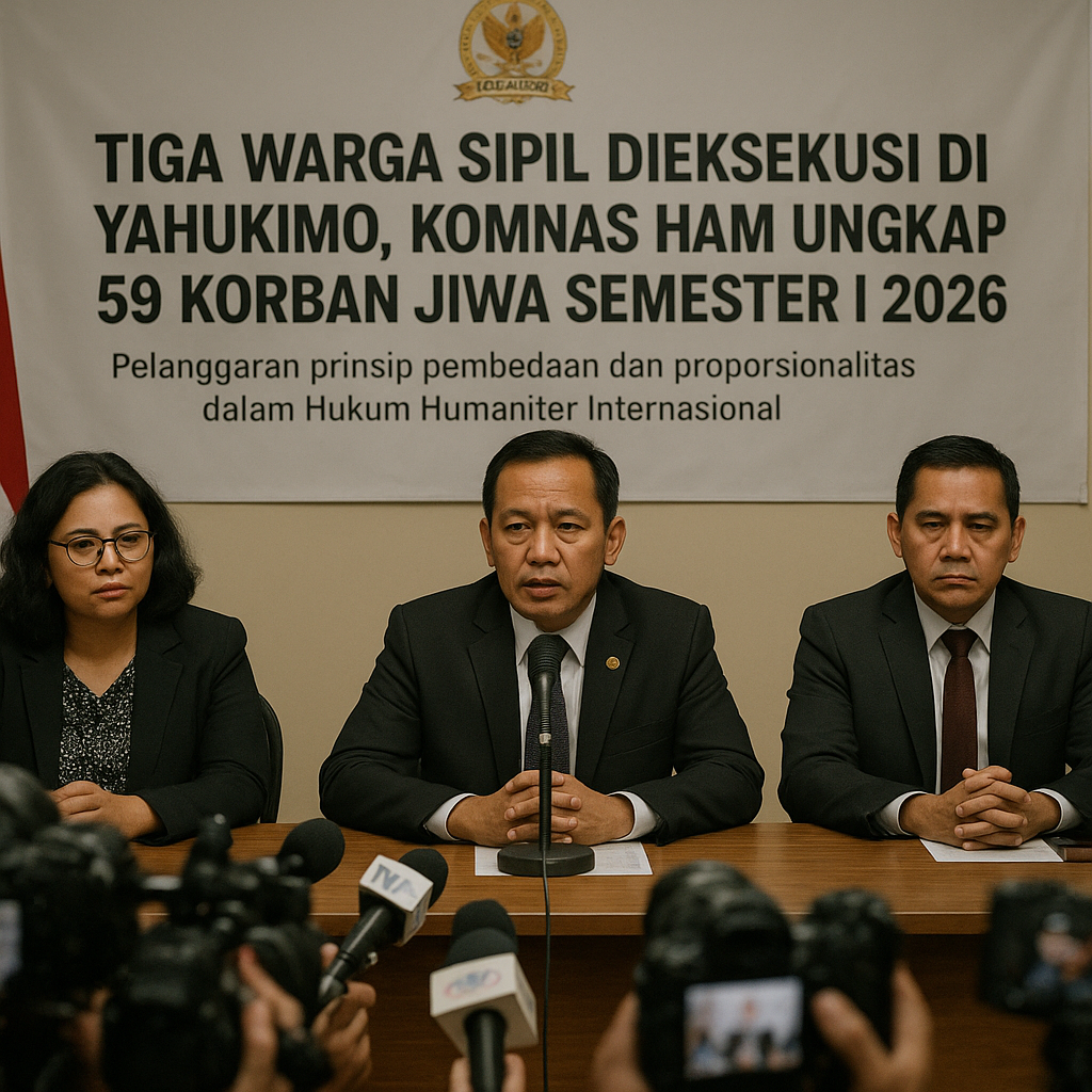 Tiga Warga Sipil Dieksekusi di Yahukimo, Komnas HAM Ungkap 59 Korban Jiwa Semester I 2026