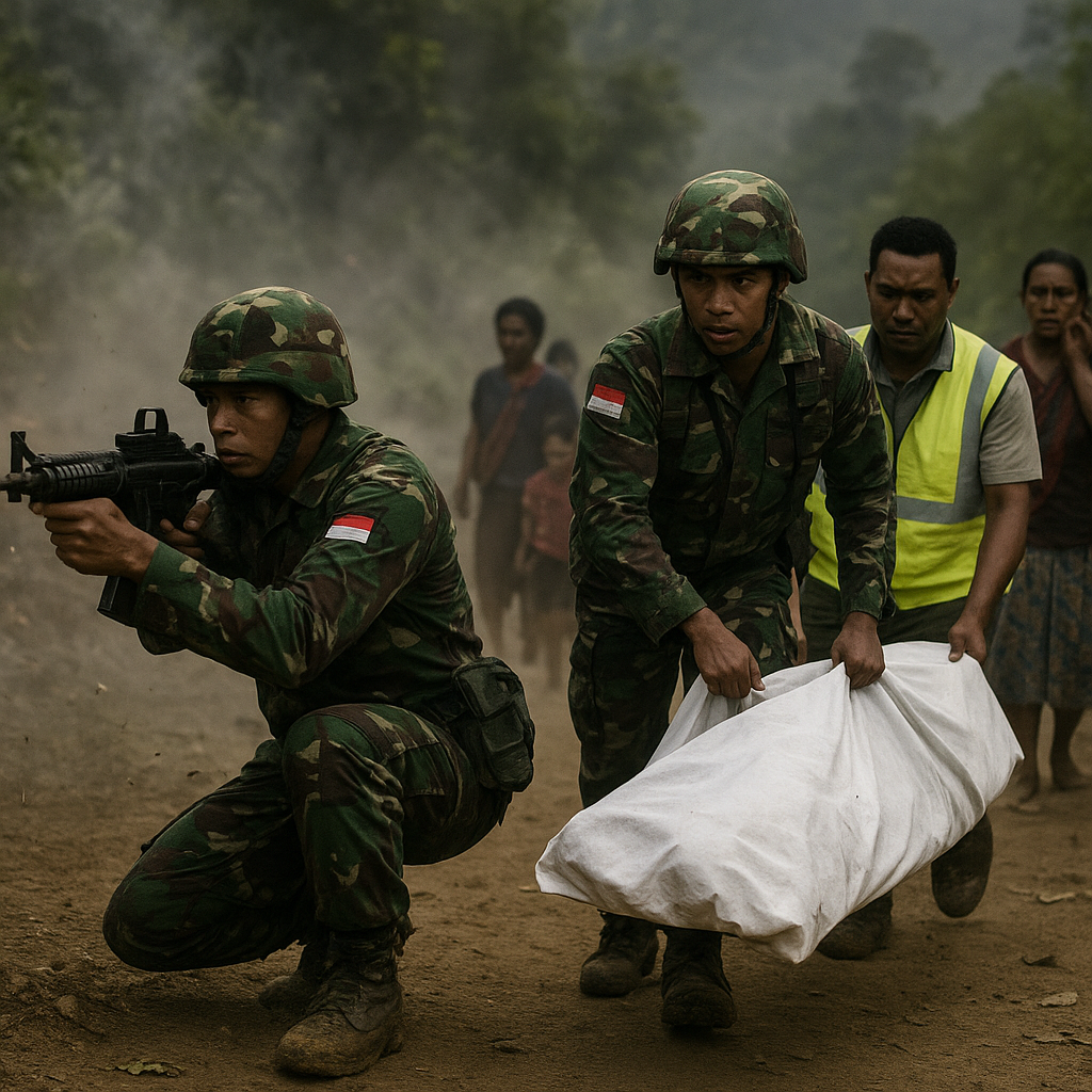 Prajurit TNI Baku Tembak Saat Evakuasi Korban OPM
