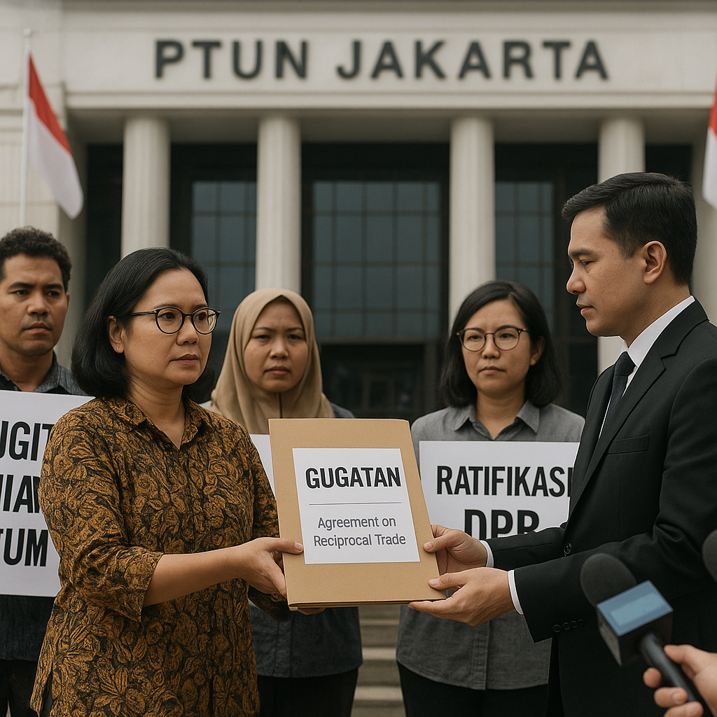 Koalisi Masyarakat Sipil Gugat Presiden ke PTUN Soal Perjanjian Dagang RI-AS