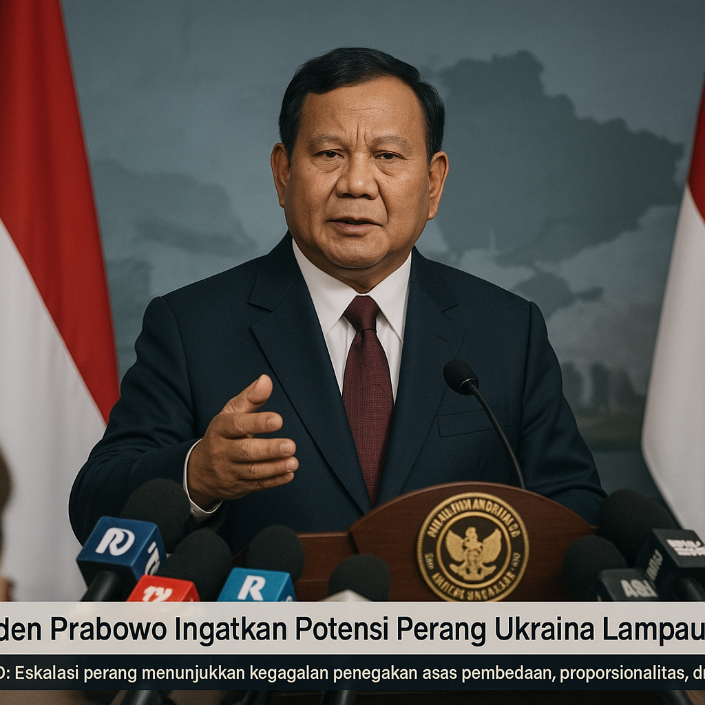 Presiden Prabowo Ingatkan Potensi Perang Ukraina Lampaui PD II