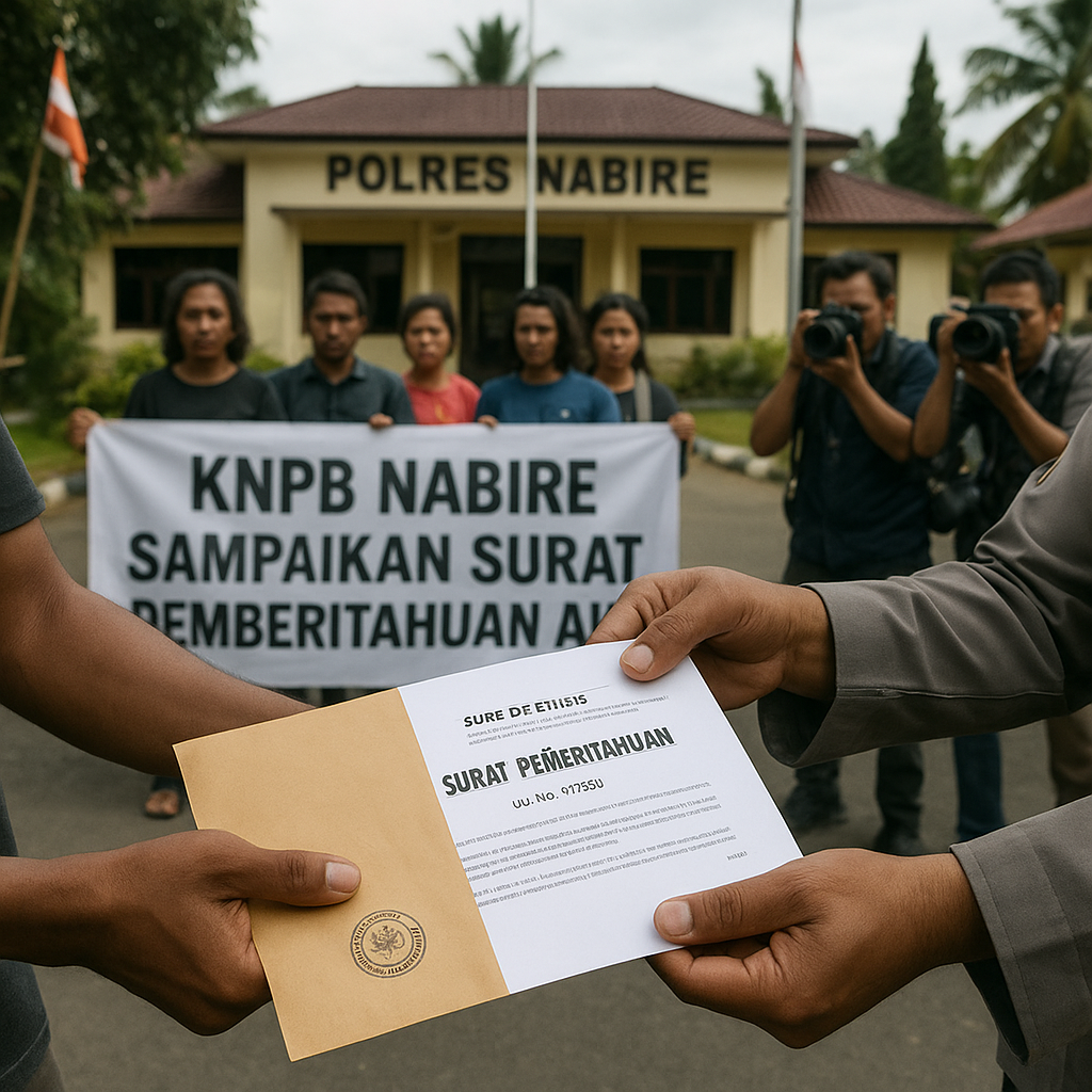 KNPB Nabire Sampaikan Surat Pemberitahuan Aksi, Uji Konsekuensi Hukum 'Izin' vs 'Pemberitahuan'