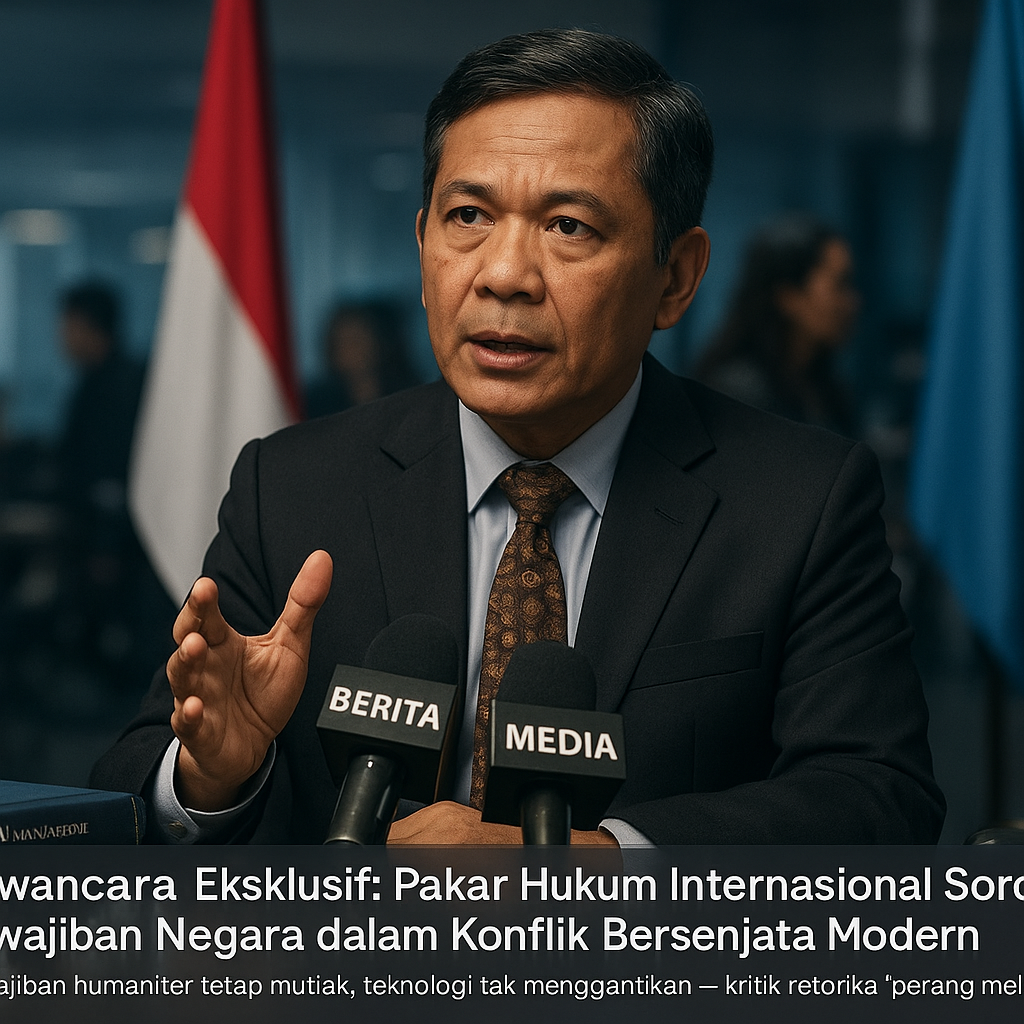 Wawancara Eksklusif: Pakar Hukum Internasional Soroti Kewajiban Negara dalam Konflik Bersenjata Modern