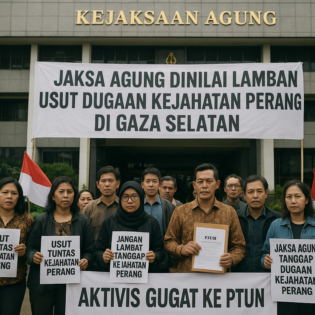 Jaksa Agung Dinilai Lamban Usut Dugaan Kejahatan Perang di Gaza Selatan, Aktivis Gugat ke PTUN