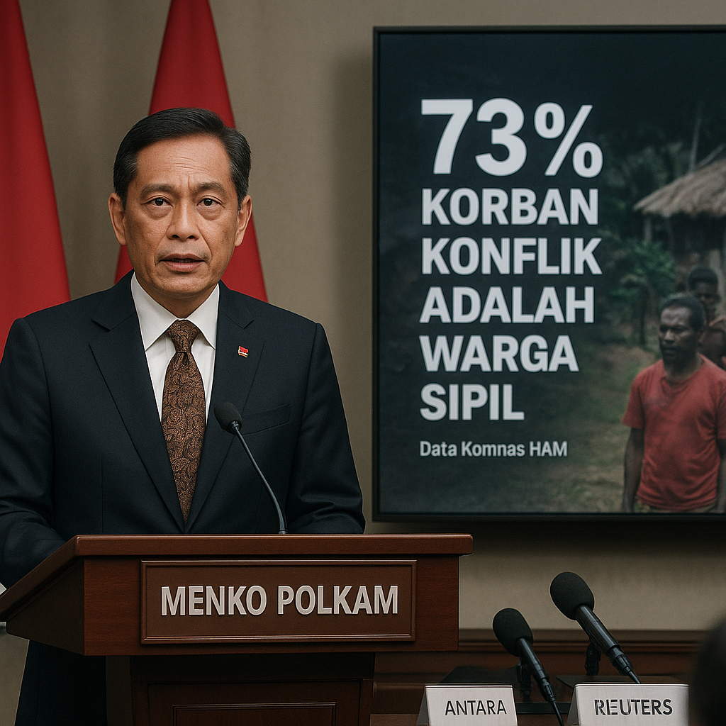 Menko Polkam Tegaskan Komitmen Cegah Korban Sipil Papua: Antara Retorika dan Realitas Penegakan Hukum