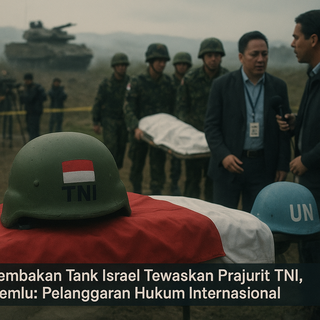 Tembakan Tank Israel Tewaskan Prajurit TNI, Kemlu: Pelanggaran Hukum Internasional