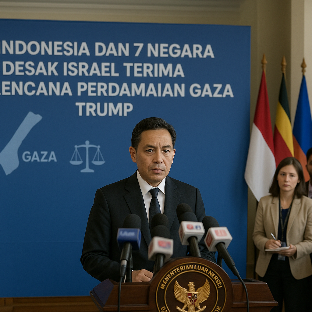 Indonesia dan 7 Negara Desak Israel Terima Rencana Perdamaian Gaza Trump