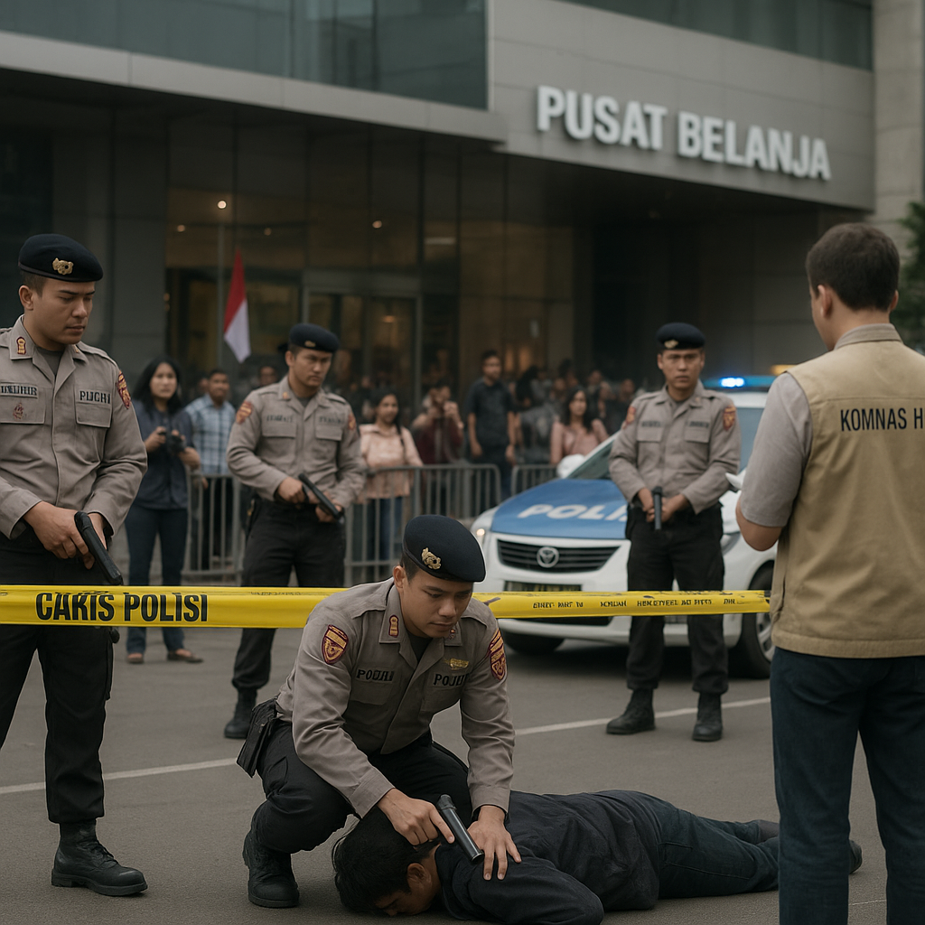 Polisi Tembak Mati Penyerang Bersenjata di Depan Mall, Komnas HAM Soroti Protokol Penggunaan Force