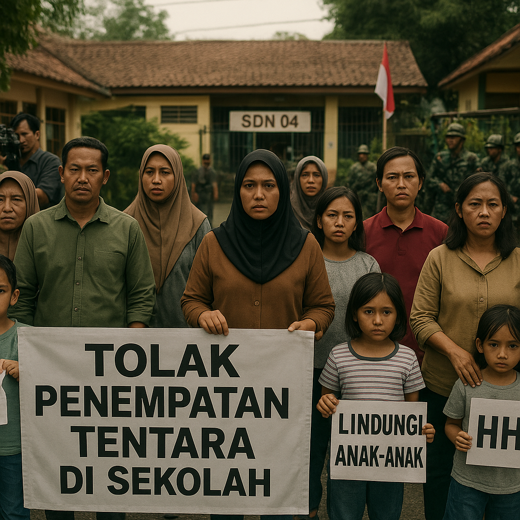 Penolakan Publik Terhadap Rencana Penempatan Tentara di Sekolah di Wilayah Konflik