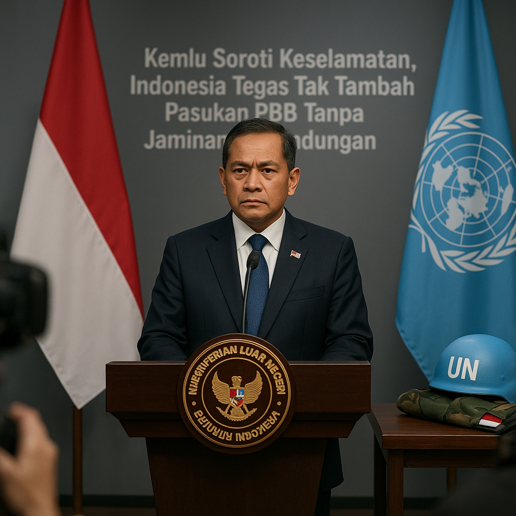 Kemlu Soroti Keselamatan, Indonesia Tegas Tak Tambah Pasukan PBB Tanpa Jaminan Perlindungan
