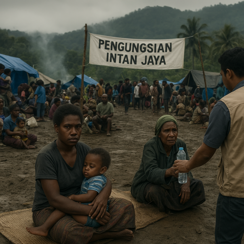 3.000 Warga Mengungsi Imbas Konflik TNI dan OPM di Intan Jaya