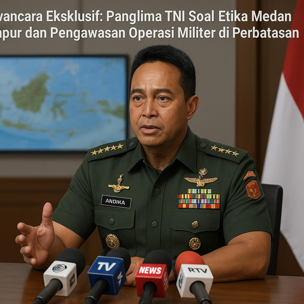 Wawancara Eksklusif: Panglima TNI Soal Etika Medan Tempur dan Pengawasan Operasi Militer di Perbatasan
