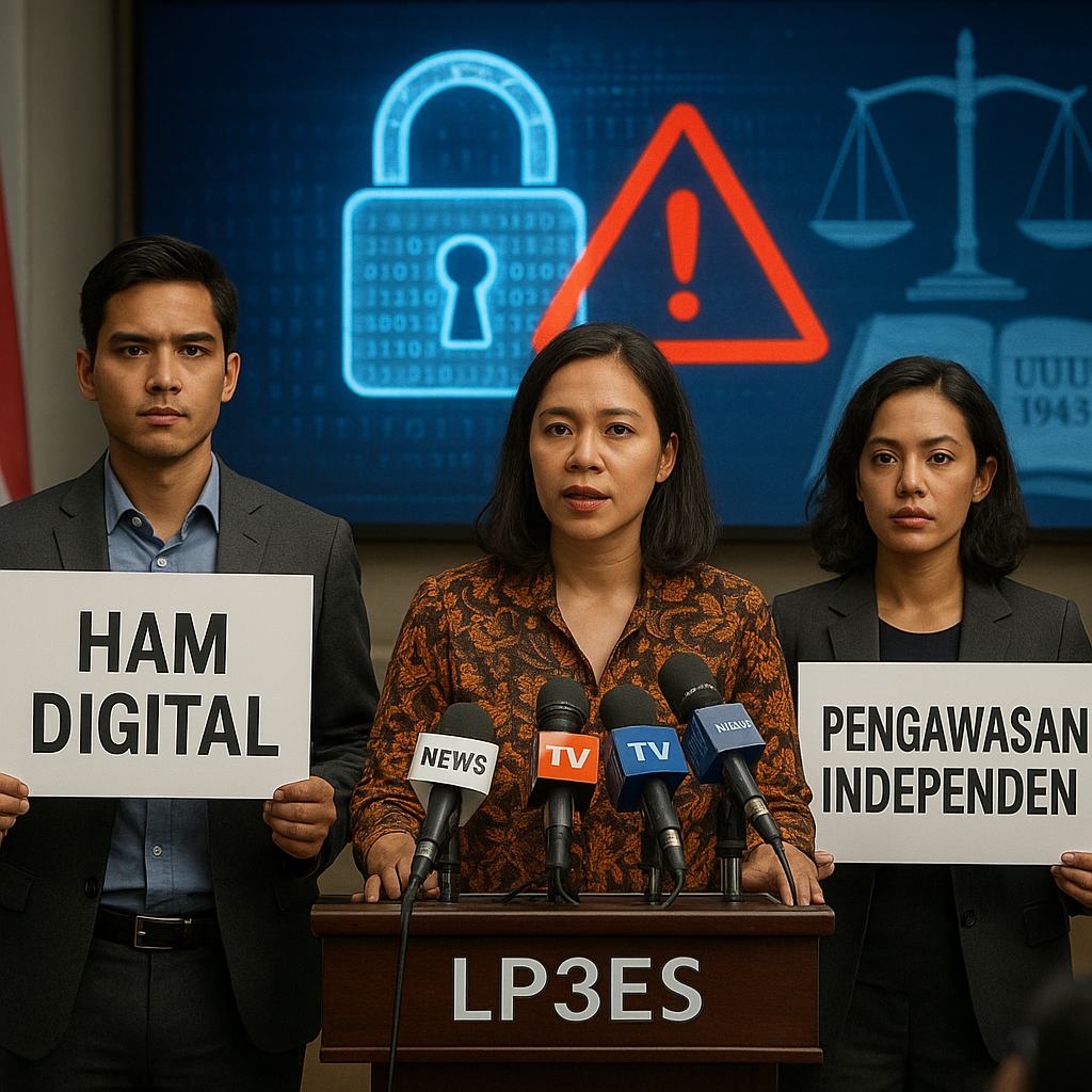 LP3ES: Regulasi Keamanan Siber di Indonesia Abaikan HAM Digital dan Netralitas Hukum