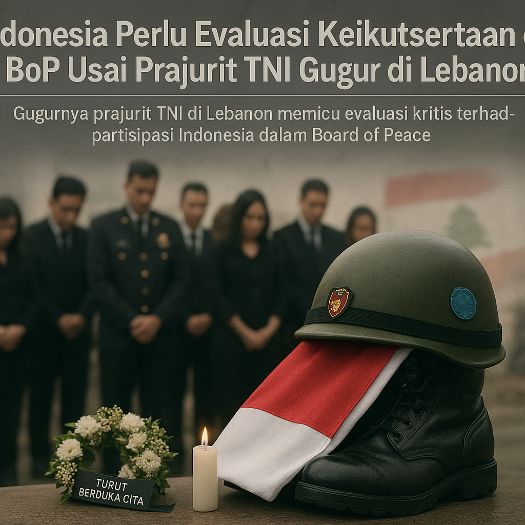 Indonesia Perlu Evaluasi Keikutsertaan di BoP Usai Prajurit TNI Gugur di Lebanon