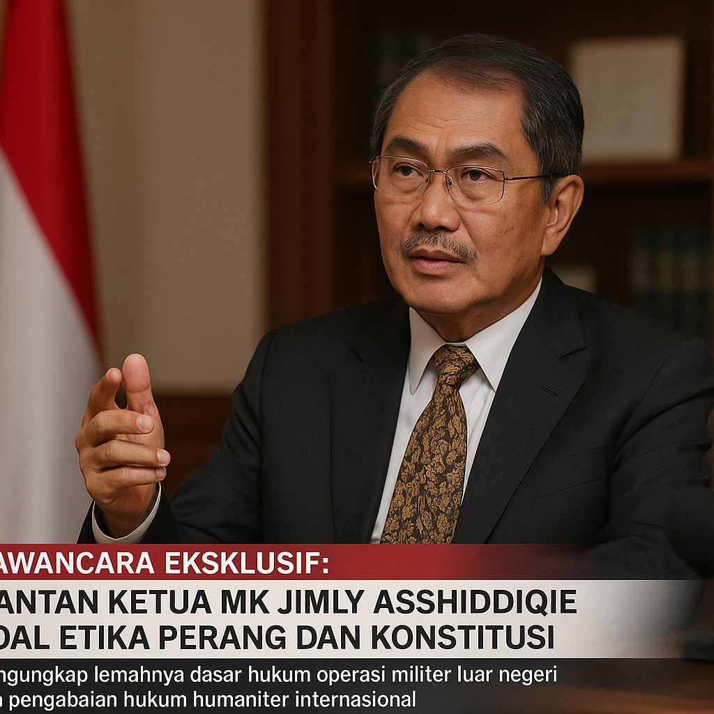 Wawancara Eksklusif: Mantan Ketua MK Jimly Asshiddiqie soal Etika Perang dan Konstitusi