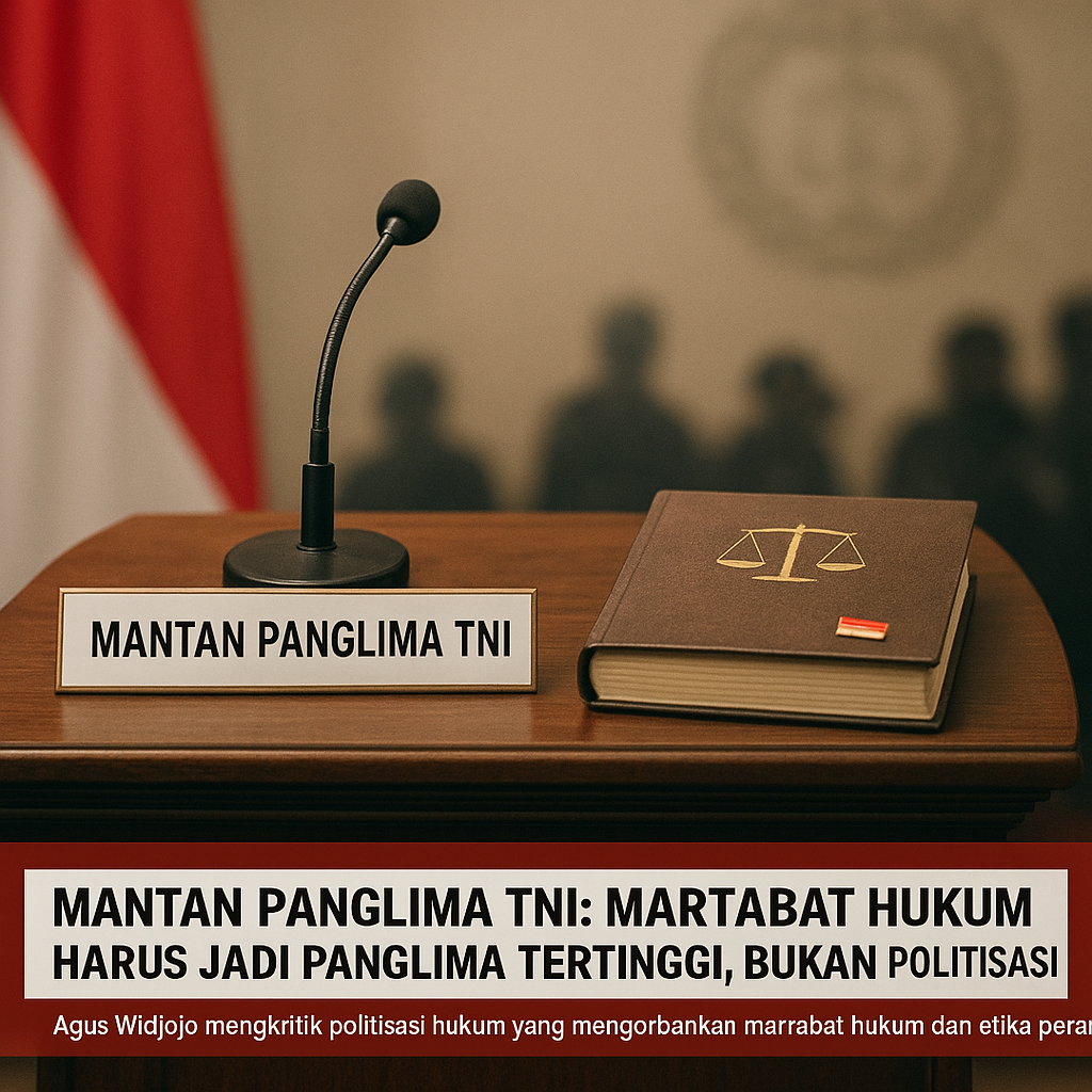 Mantan Panglima TNI: Martabat Hukum Harus Jadi Panglima Tertinggi, Bukan Politisasi