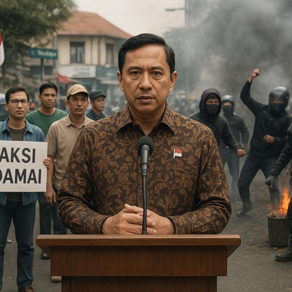 Menteri HAM Minta APH Tegas Bedakan Pengunjuk Rasa dan Perusuh