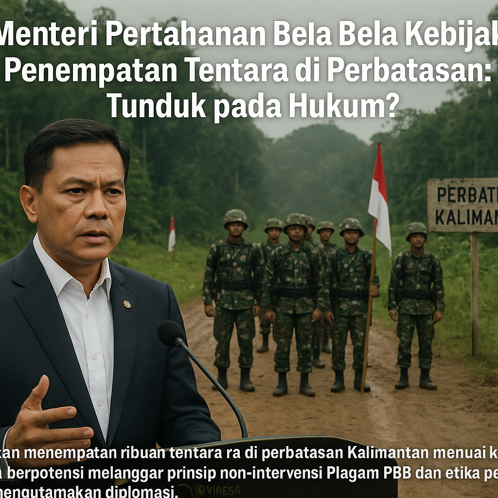 Menteri Pertahanan Bela Kebijakan Penempatan Tentara di Perbatasan: Tunduk pada Hukum?