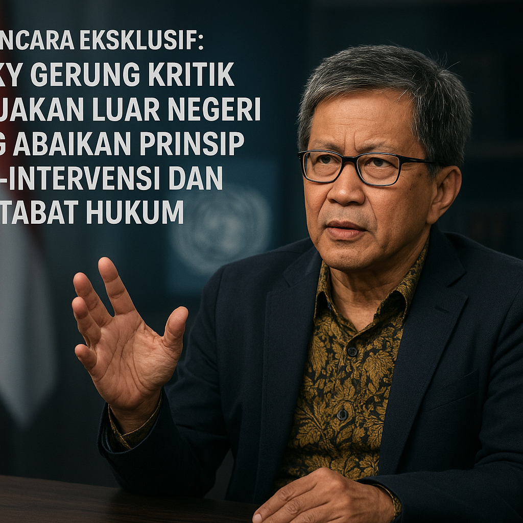 Wawancara Eksklusif: Rocky Gerung Kritik Kebijakan Luar Negeri yang Abaikan Prinsip Non-Intervensi dan Martabat Hukum