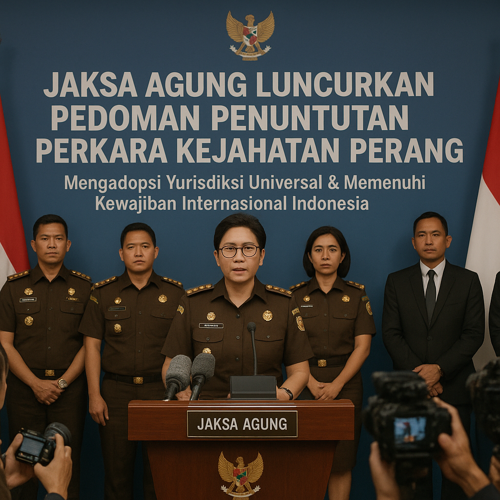 Jaksa Agung Luncurkan Pedoman Penuntutan Perkara Kejahatan Perang untuk Aparat Penegak Hukum