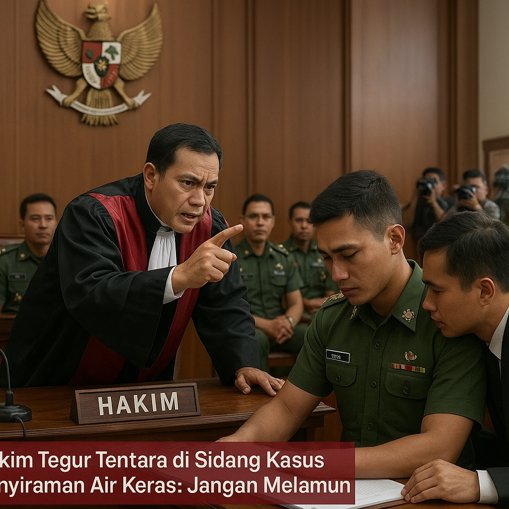 Hakim Tegur Tentara di Sidang Kasus Penyiraman Air Keras: Jangan Melamun