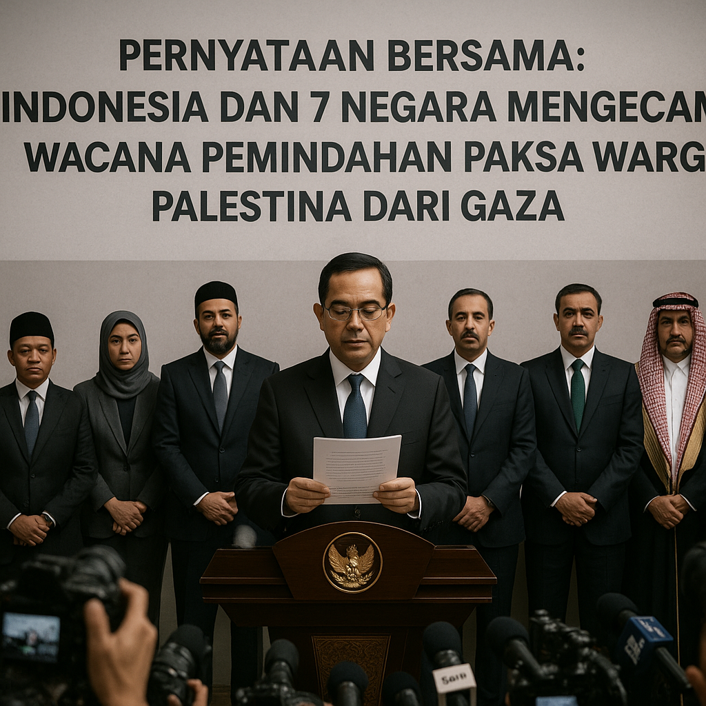 Indonesia dan 7 Negara Kecam Wacana Pemindahan Paksa Warga Palestina dari Gaza