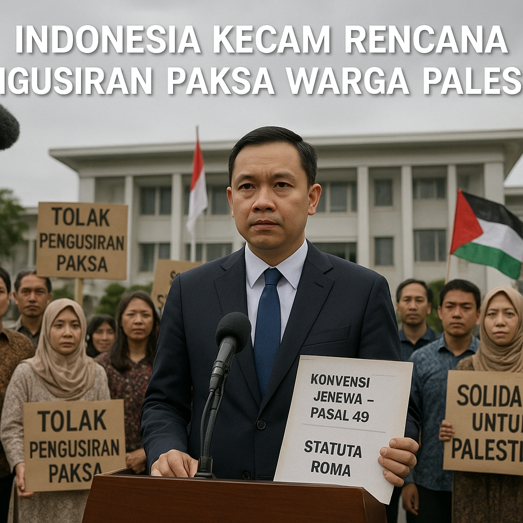 Indonesia Kecam Rencana Pengusiran Paksa Warga Palestina: Uji Kredibilitas Hukum Humaniter Internasional