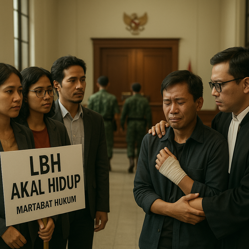 LBH Akal Hidup Kritik Pengurangan Hukuman Prajurit TNI: Ujian Martabat Hukum dalam Kasus Kekerasan Negara