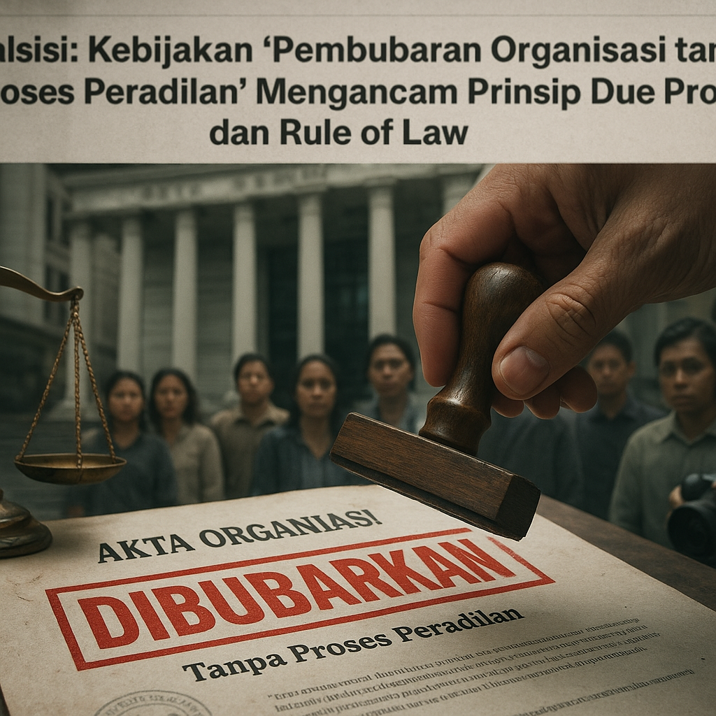 Analisis: Kebijakan 'Pembubaran Organisasi tanpa Proses Peradilan' Mengancam Prinsip Due Process dan Rule of Law