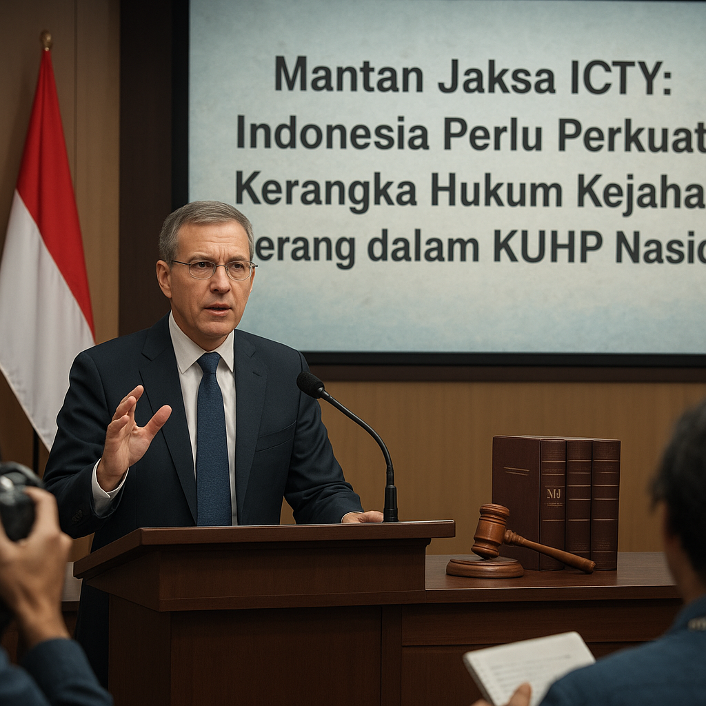 Mantan Jaksa ICTY: Indonesia Perlu Perkuat Kerangka Hukum Kejahatan Perang dalam KUHP Nasional